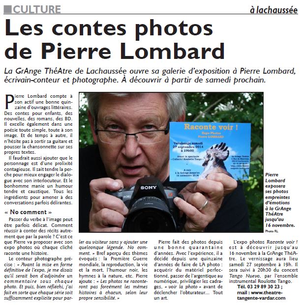 Article Républicain Lorrain 2014 09 20